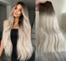 White Platinum Extensions Ombre #19/Silver