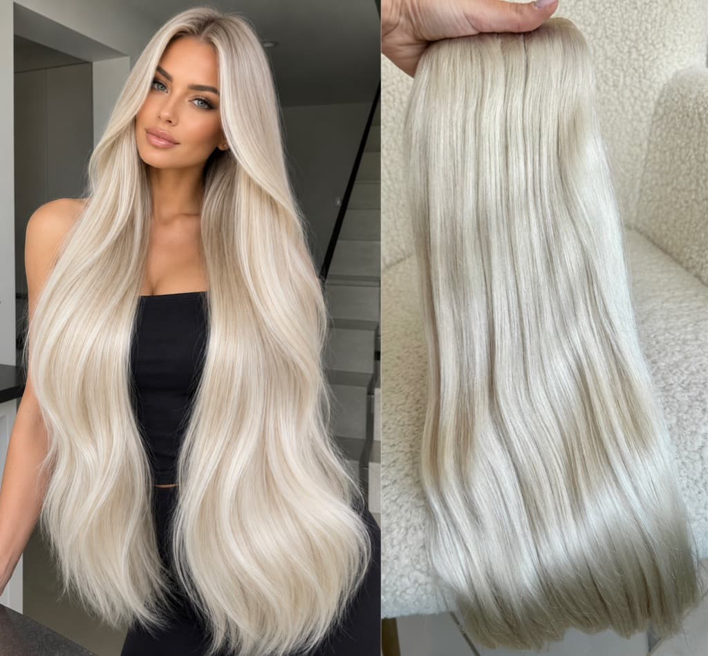 Clip-on Russian Ombre #7/LIGHT GREY