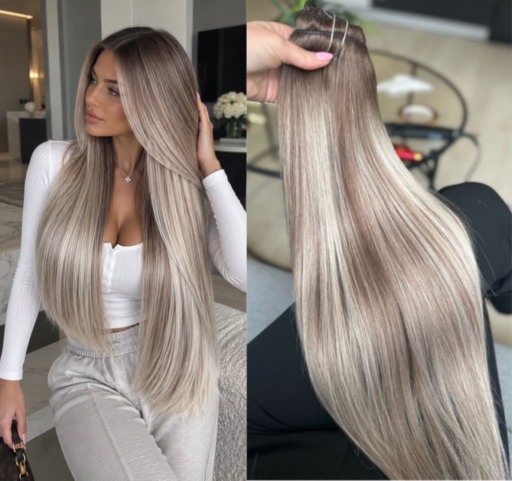 Clip-On Extensions Luxe #9 - Light Grey