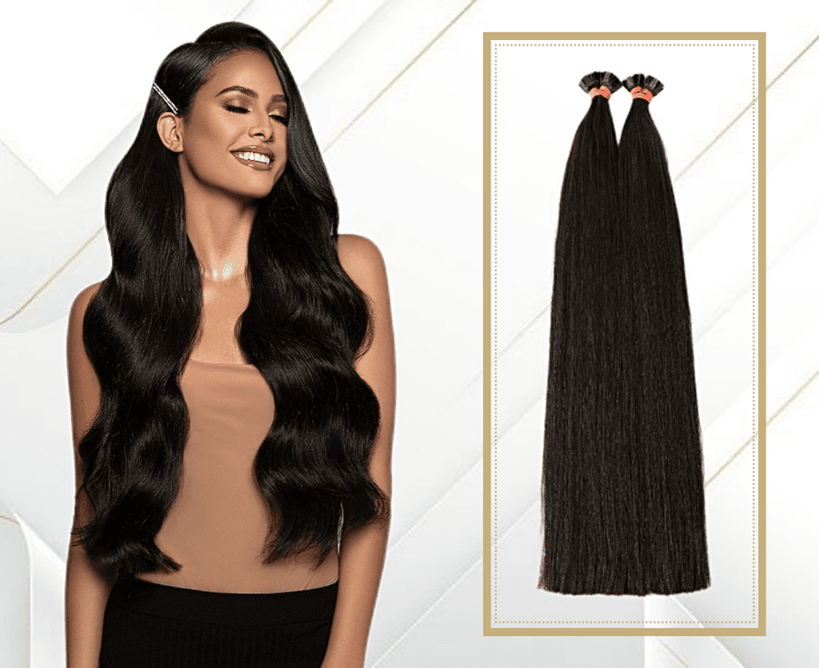 Extensii Cheratina Par Slavic #1B Negru Natural