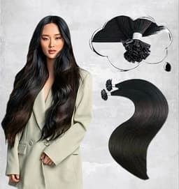 Extensii cheratina Luxe #1B Negru Natural