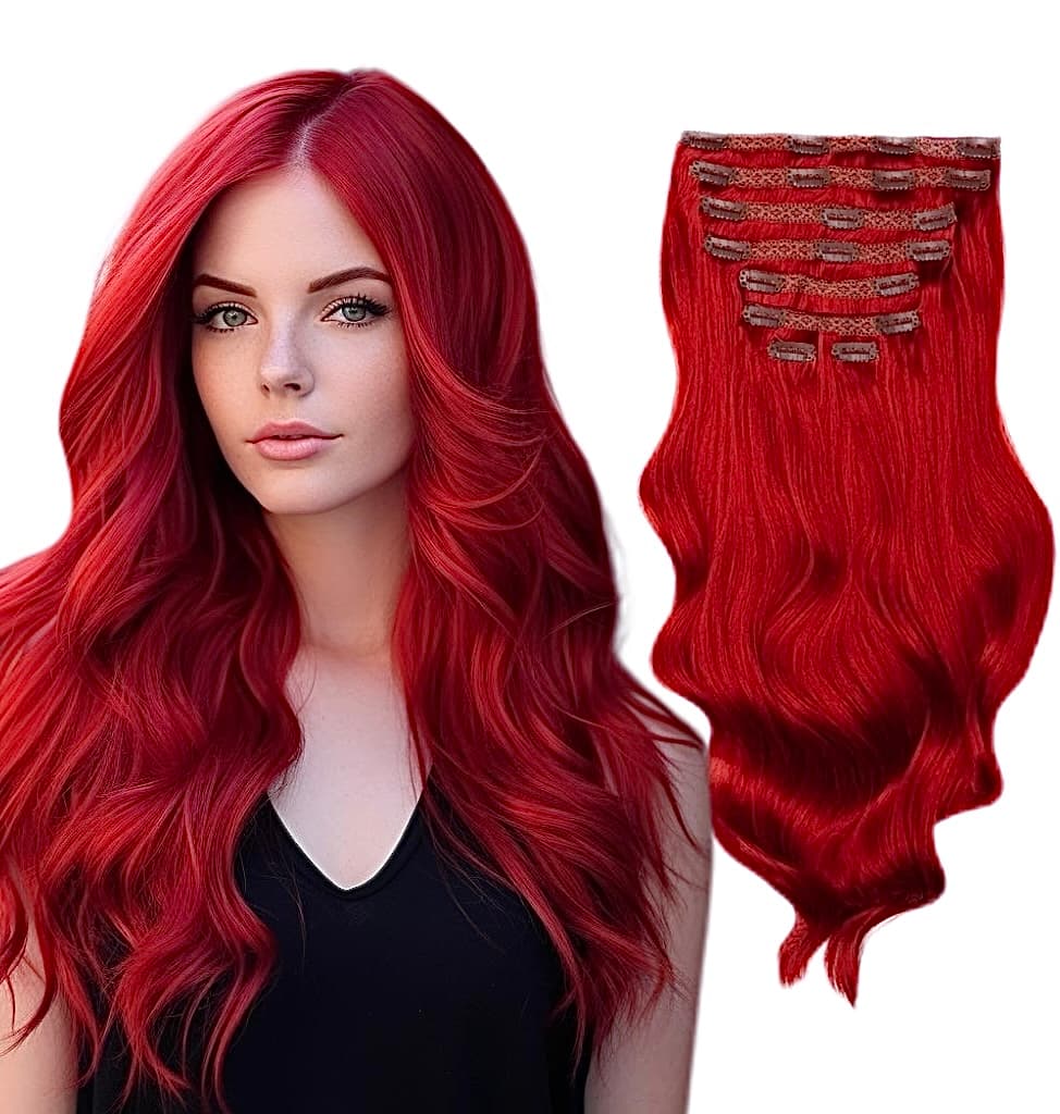 Extensii Clip-On Luxe Extreme Red