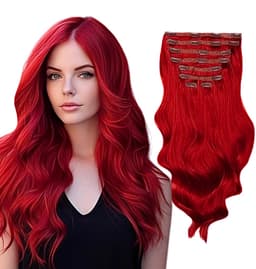 Extensii Clip-On Luxe Extreme Red