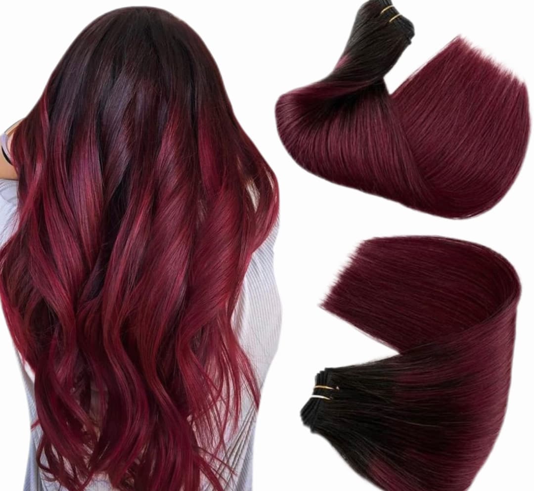 Set Easy Clip-On Ombre #1B Burgundy