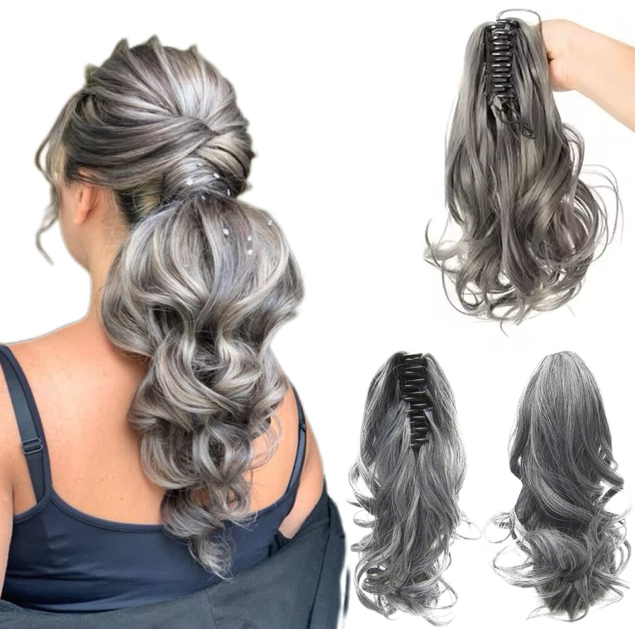 Cozi de Volum Ondulate GREY