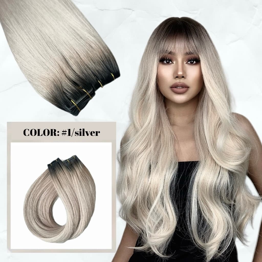 Extensii Invisible Tape Ombre #1/ Silver