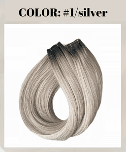 Extensii Invisible Tape Ombre #1/ Silver