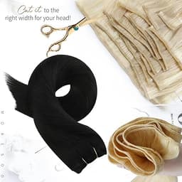 Extensii la Metru Russian Negru Natural #1B