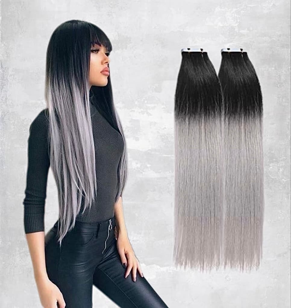 Extensii Tape In Ombre 1B Light Grey
