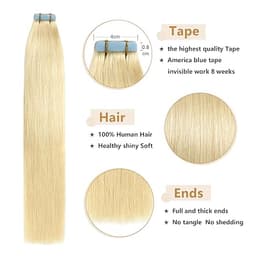 Extensii Tape In White Platinum #24