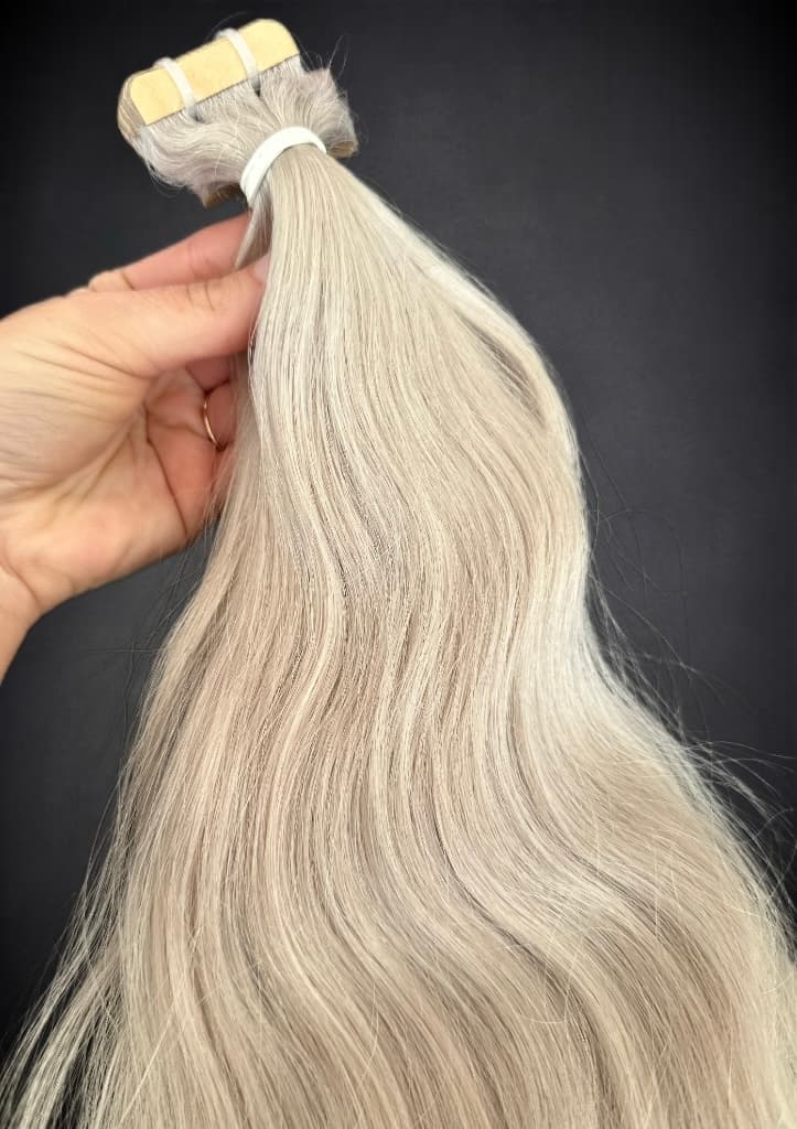 Extensii Tape-in SLAVIC Hair Light Grey