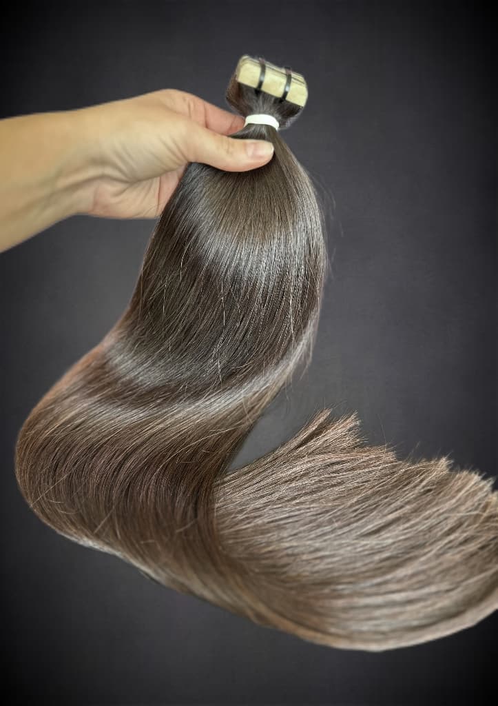 Extensii Tape-in SLAVIC Hair Saten Natural Inchis