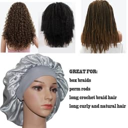Boneta de satin pentru protectia parului
