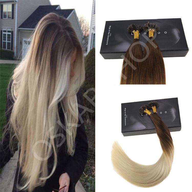 Extensii cheratina Luxe Ombre #6 white