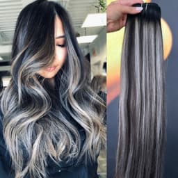 Extensii Clip-On Oskar Balayage B #1B/Grey/1B