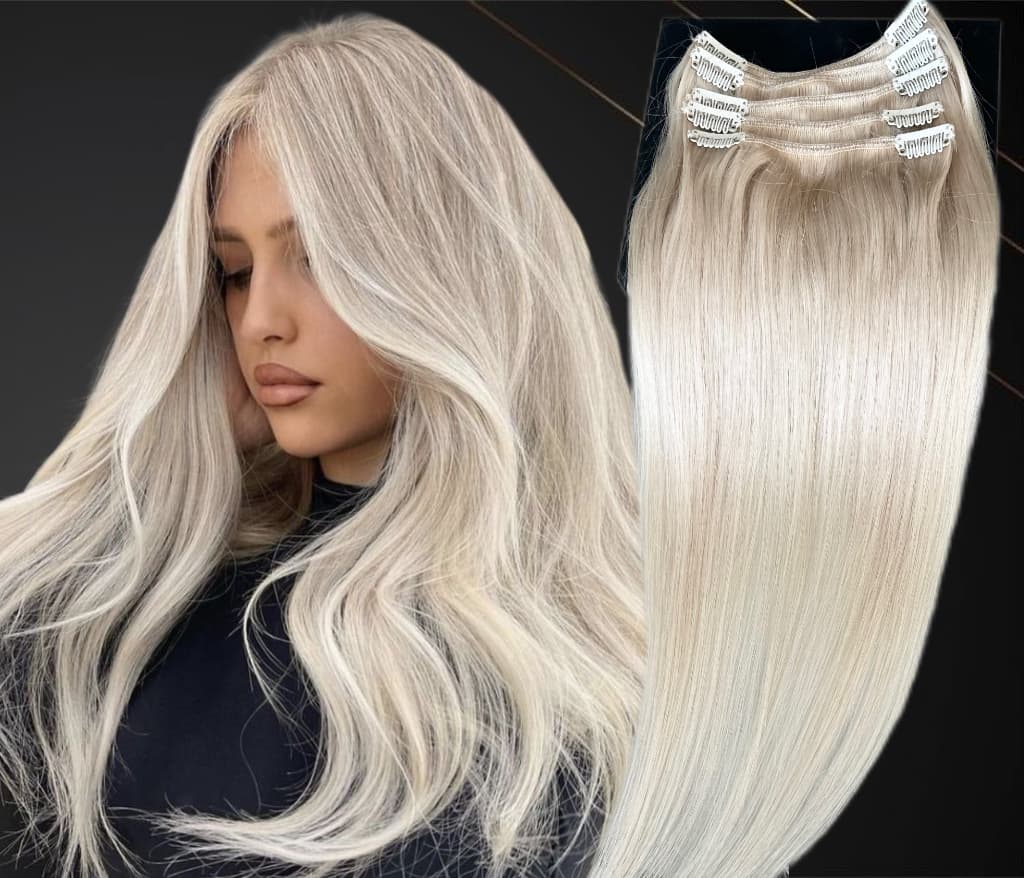 Extensii Clip-On MiniGold Blond Alb #100