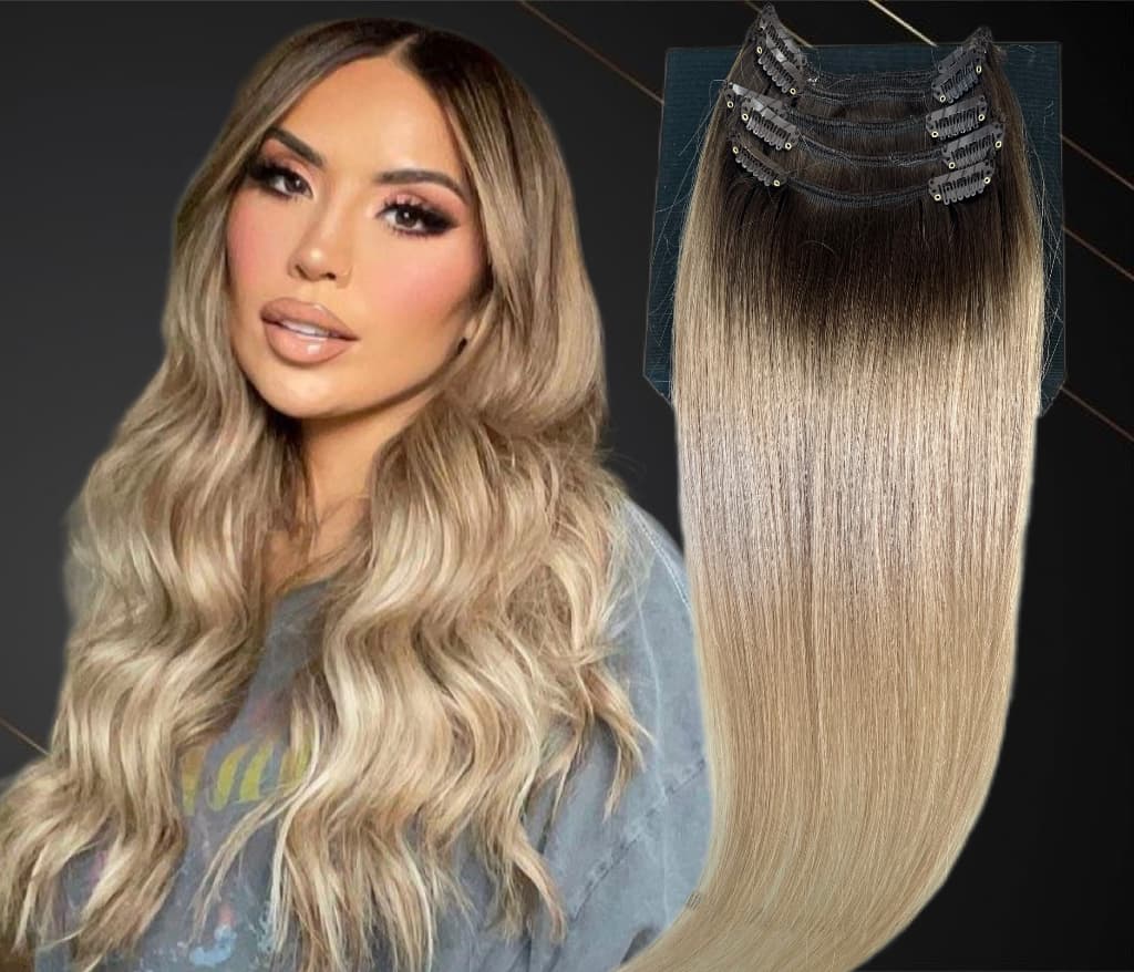 Extensii Clip-On MiniGold Ombre #4/#20