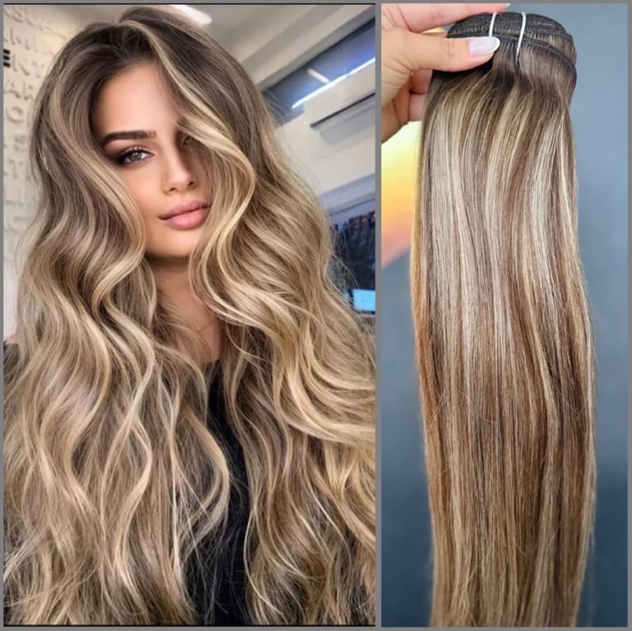 Extensii Clip-On Luxe Balayage B #4/17/4