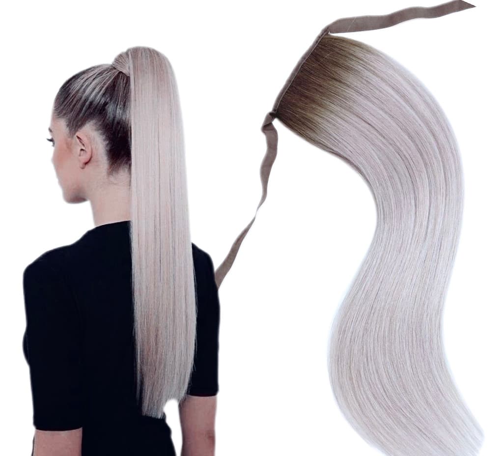 Coada de Par cu Bentita Luxe Ombre #9/Light Grey