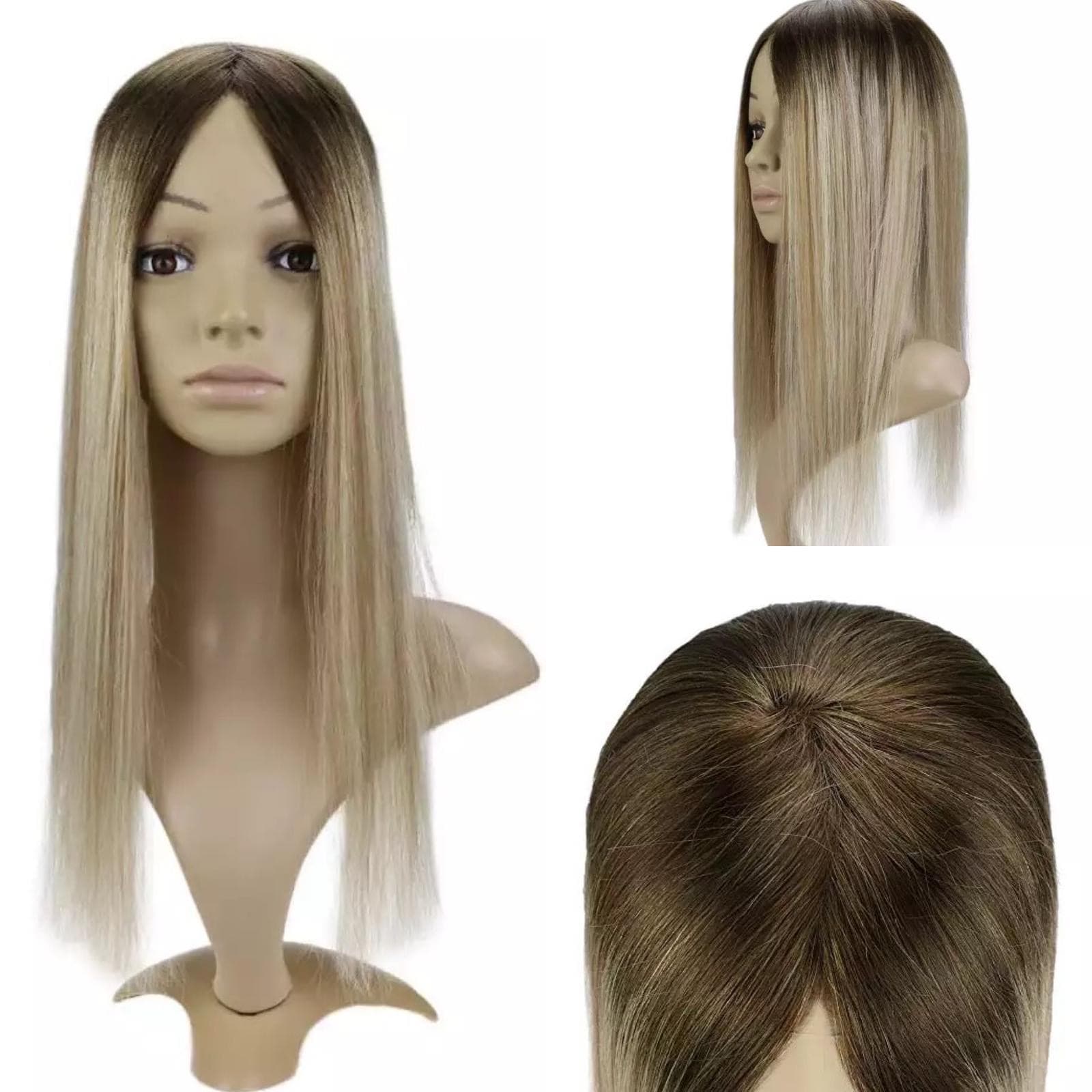 Peruca Partiala Saten Deschis/ Blond Deschis