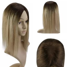 Peruca partiala Castaniu/ Blond Nisipiu