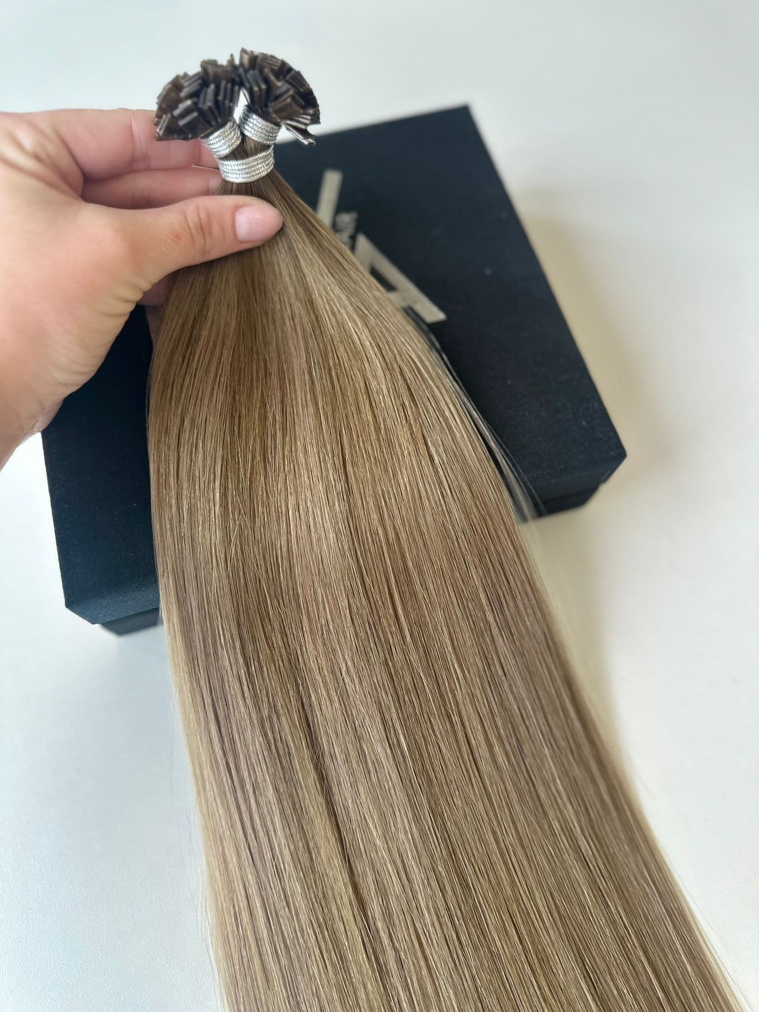 Extensii MICRO KERATINA Russian Hair Balayage #4/8/18