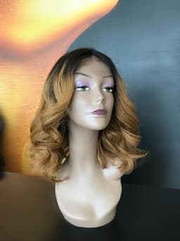 Peruca bobo ondulata Balayage