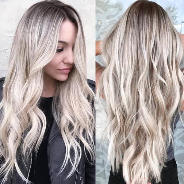 Peruca par natural Baby Grey 55cm - Full Lace