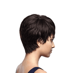 Peruca din par natural saten Foarte Inchis