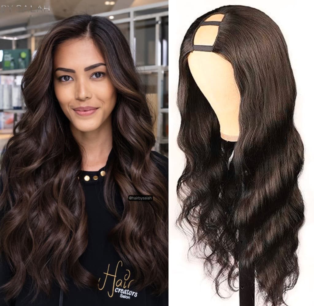 Semiperuca Par Natural U Part Castaniu Ondulat