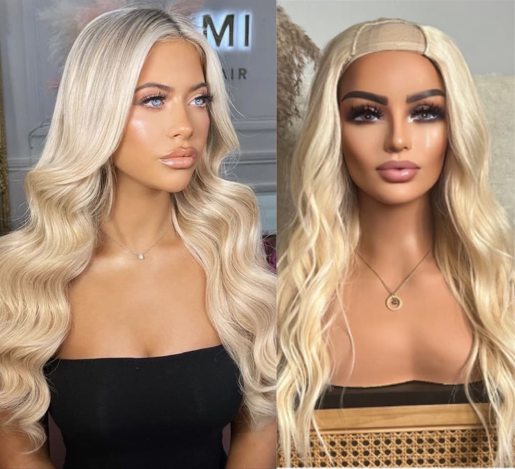 Semiperuca Par Natural U Part Blond Luminos Ondulat