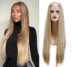Semiperuca Par Natural U Part Blond Bej Drept