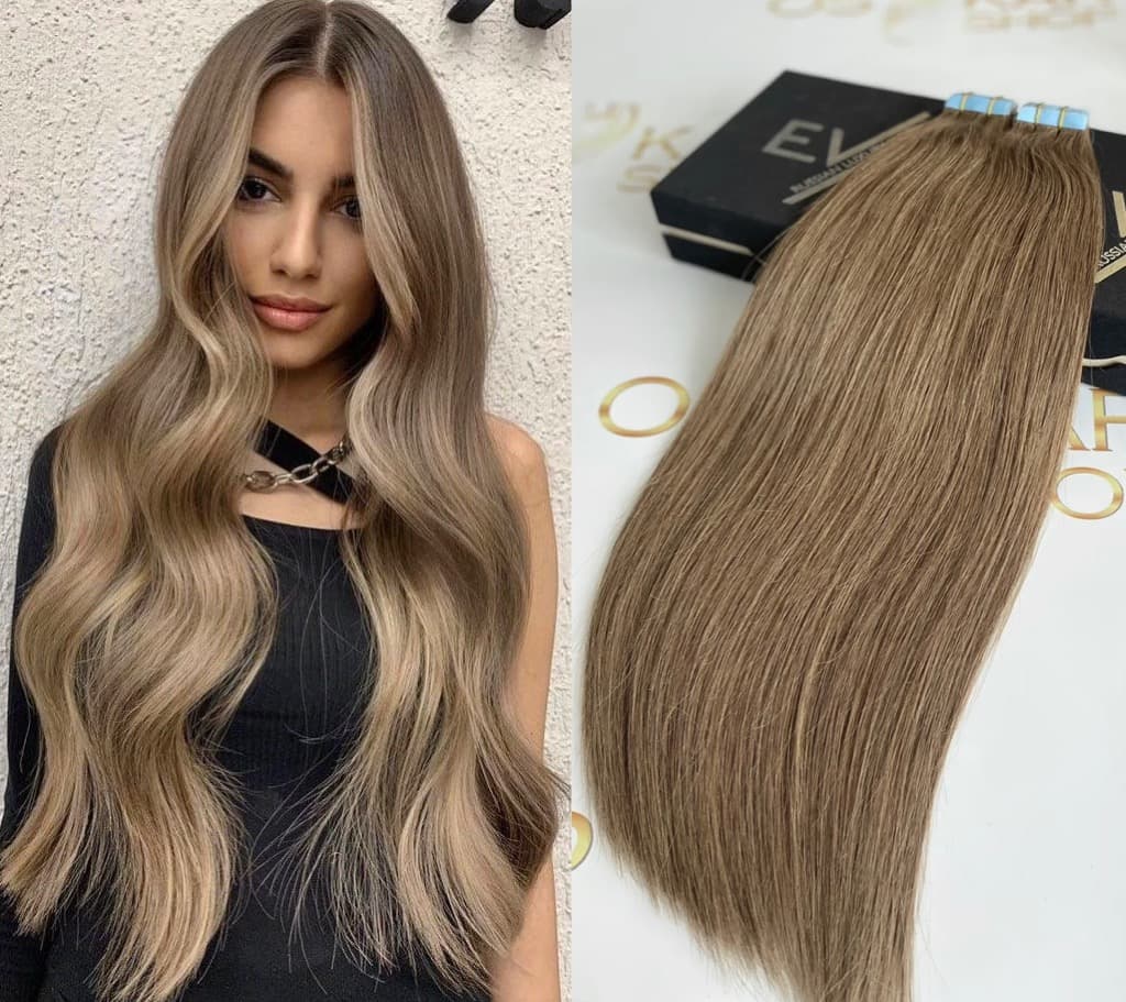 Extensii Tape In White Platinum #8A