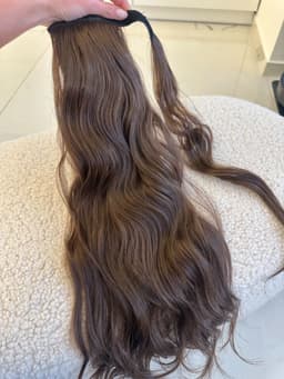 Synthetic Curly hair tail with magic tail P618/ 8# Synthetic Curly hair tail with magic tail P618/ 8#