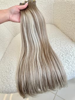 Tape-in Russian Hair DOUBLE TAPE Balayage #8/Silver/8 Tape-in Russian Hair DOUBLE TAPE Balayage #8/Silver/8