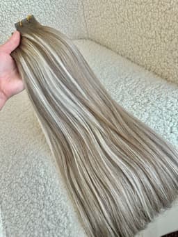 Tape-in Russian Hair DOUBLE TAPE Balayage #8/Silver/8 Tape-in Russian Hair DOUBLE TAPE Balayage #8/Silver/8