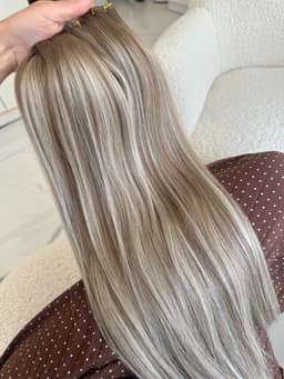 Tape-in Russian Hair DOUBLE TAPE Balayage #8/Silver/8 Tape-in Russian Hair DOUBLE TAPE Balayage #8/Silver/8