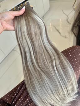 Tape-in Russian Hair DOUBLE TAPE Balayage #8/Silver/8 Tape-in Russian Hair DOUBLE TAPE Balayage #8/Silver/8