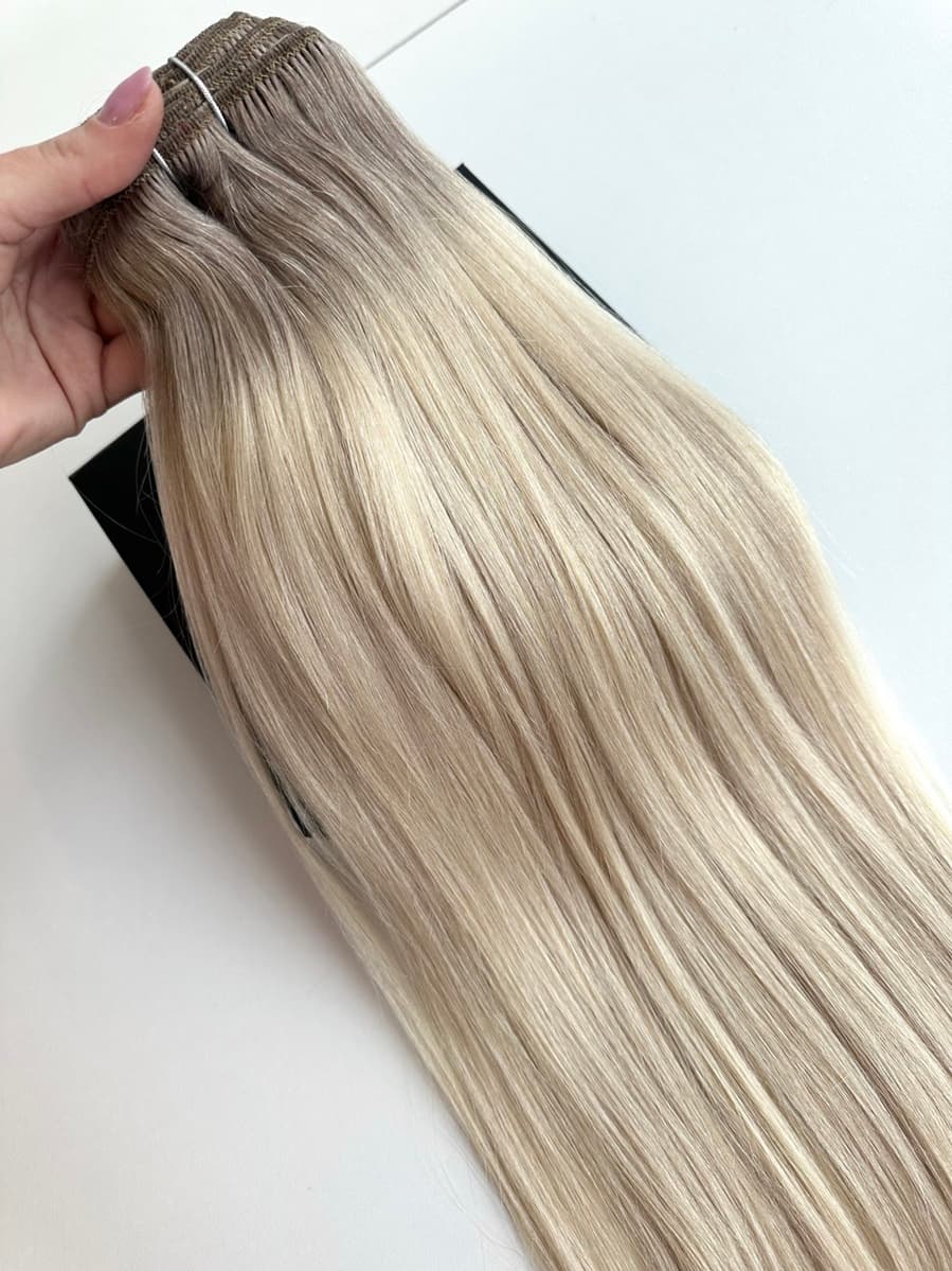 White Platinum Extensions Ombre #19/Silver White Platinum Extensions Ombre #19/Silver