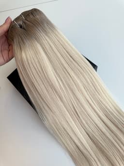 White Platinum Extensions Ombre #19/Silver White Platinum Extensions Ombre #19/Silver