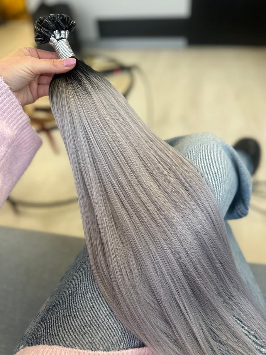 Keratin Extensions Diamond Ombre #1b Grey Keratin Extensions Diamond Ombre #1b Grey