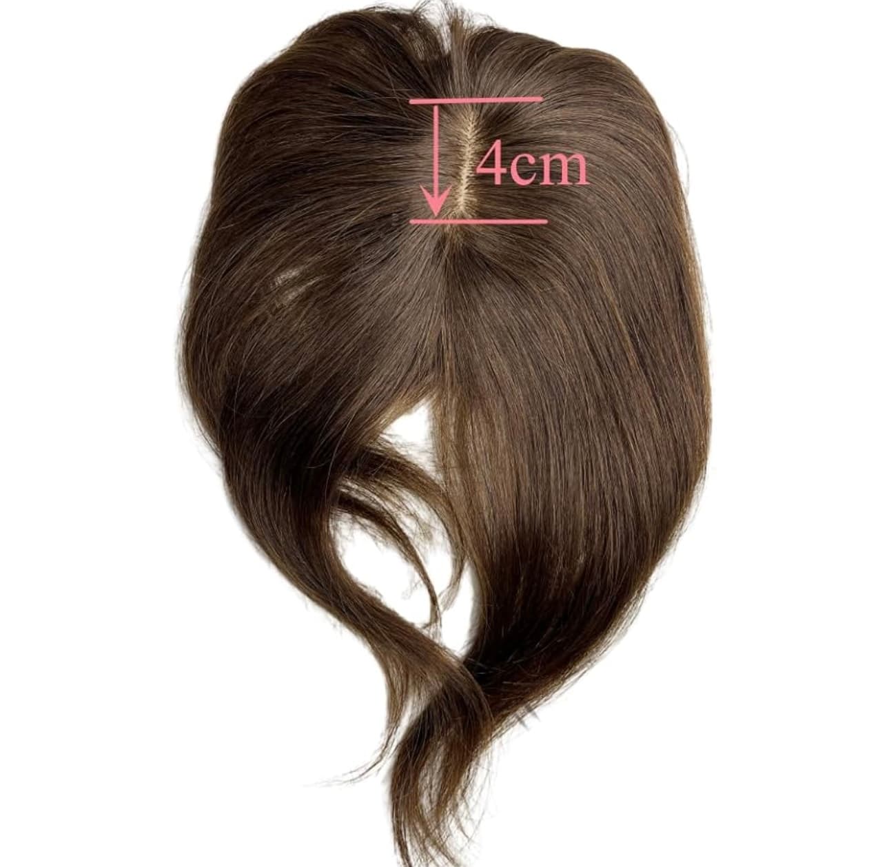 Medium Brown Partial wig with bangs #4 Medium Brown Partial wig with bangs #4