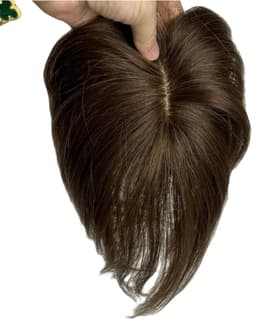 Medium Brown Partial wig with bangs #4 Medium Brown Partial wig with bangs #4