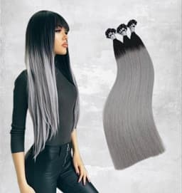 Extensii cheratina Luxe Ombre #1b Grey Extensii cheratina Luxe Ombre #1b Grey