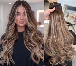 Extensii Clip-on White Platinum Balayage #4/#17/#4 Extensii Clip-on White Platinum Balayage #4/#17/#4