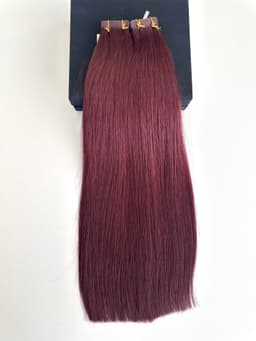 Extensii Tape-in Russian Hair DOUBLE TAPE BURGUNDY Extensii Tape-in Russian Hair DOUBLE TAPE BURGUNDY