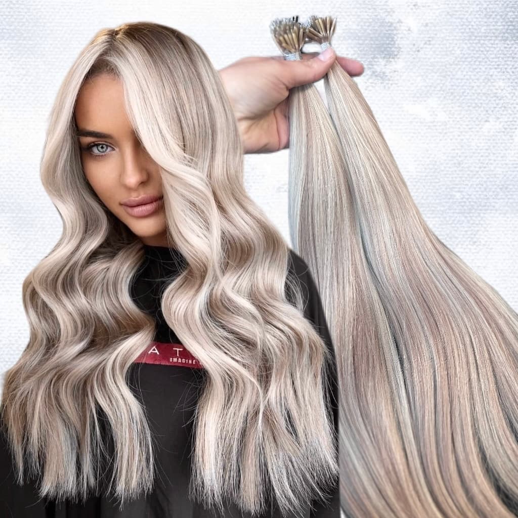 Extensii Nanoring Balayage #19/Silver Extensii Nanoring Balayage #19/Silver