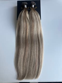 Keratin Extensions Luxe Balayage #8/Silver/#8 Keratin Extensions Luxe Balayage #8/Silver/#8