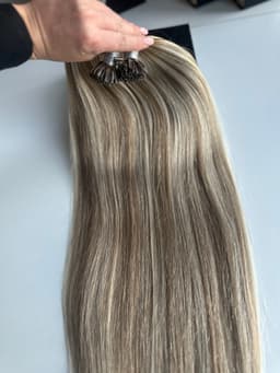 Keratin Extensions Luxe Balayage #8/Silver/#8 Keratin Extensions Luxe Balayage #8/Silver/#8