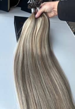 Keratin Extensions Luxe Balayage #8/Silver/#8 Keratin Extensions Luxe Balayage #8/Silver/#8